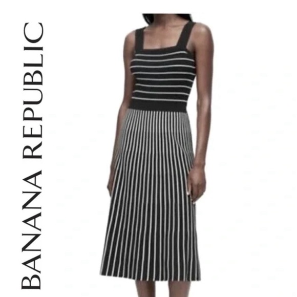 Banana Republic Knit Black and White Tank Dress (Size S) - Picture 3 of 4